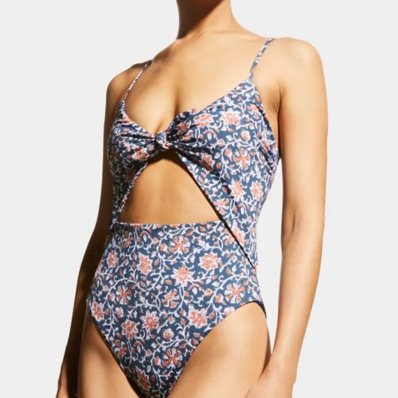NWT Veronica Beard Aniston Cutout Swimsuit -- moonlit ocean - Picture 5 of 6